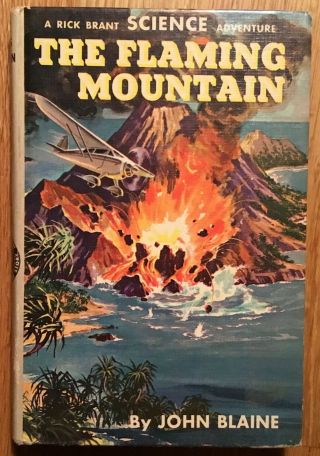 Vg 1962 Hardcover First Edition 17 Rick Brant Flaming Mountain By John Blaine