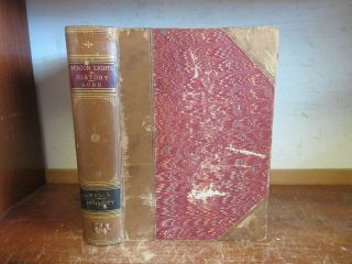 Old Ancient History Leather Book 1885 Cyrus Julius Caesar Rome Greece Socrates,