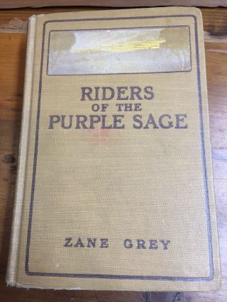1912 Riders Of The Purple Sage By Zane Grey Book