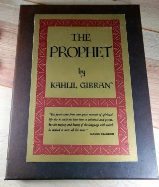 The Prophet Kahlil Gibran 1971,  Hardcover Book With Slip Case