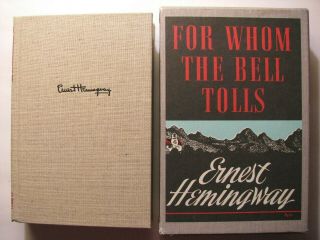 Ernest Hemingway Fac.  1st Ed.  For Whom The Bell Tolls Spanish Civil War