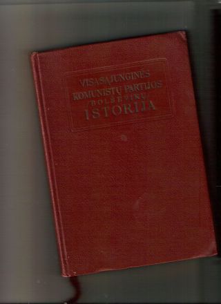 Lithuanian Book: History Of The Communist Party Of The Soviet Union Bolsheviks