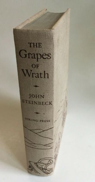 The Grapes Of Wrath By John Steinbeck Hc First Edition 7th Printing 1939