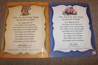 6 Uncle Wiggily Story Books 1943 Child Children Literature Garis American Crayon 3