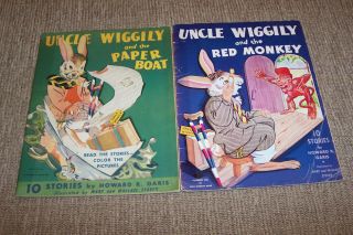 6 Uncle Wiggily Story Books 1943 1946 Child Children Garis American Crayon 2
