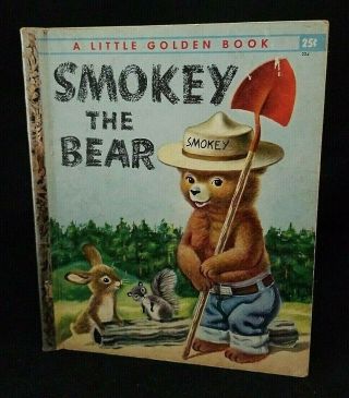 Smokey The Bear (a Little Golden Book By Jane Werner,  1955 Richard Scarry