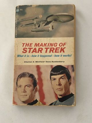 The Making Of Star Trek Paperback Second Printing 1968.  Whitfield & Roddenberry