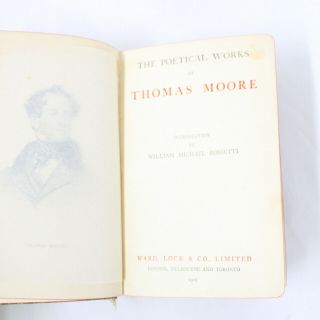 1911 The Poetical of Thomas Moore Leather Bound Poetry Book 544 2