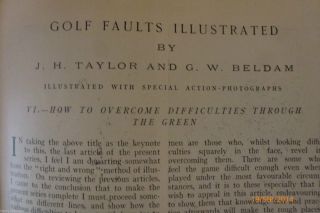 J H Taylor Hickory Putting Stymie G W Beldam Old Antique Photo Golf Article 1905 2