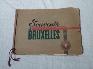 Vintage Souvenir Photo Book Of Brussels Belgium 1930s