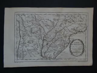 1756 Bellin Atlas Map Paraguay - Carte Du Paraguay - South America