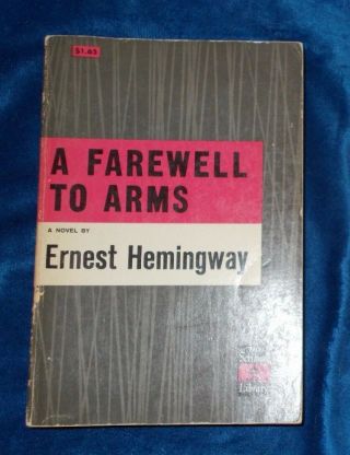 A Farewell To Arms By Ernest Hemingway Vintage Scribner Library Edition A - 8.  62