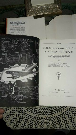 Model Airplane Design and Theory of Flight by Charles H.  Grant,  1944,  HARDBACK 2