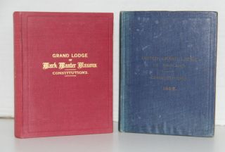 Freemasons Grand Lodge Mark Master Constitutions Antient Fraternity 1922/1933