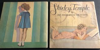 PAIR SHIRLEY TEMPLE LARGE CHILDREN ' S PICTURE BOOKS 1930s 2