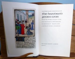 Folio Society Book - The Hundred Years War Translated By Peter E Thompson