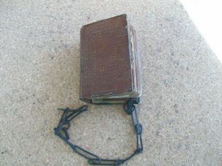 Victorian Miniature Brown Leather Holy Bible - David Bryce & Son
