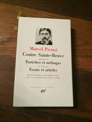 Book Marcel Proust Contre Sainte - Beuve