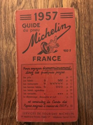 Michelin Red Guide.  France 1957