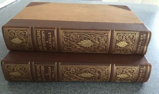 The Outline Of History H.  G.  Wells Volume I & Ii Leather Hardback 2nd Edition