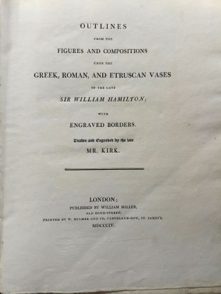 1804 Outlines Fm Figures & Compositions Of Greek,  Roman,  Etruscan Vases - 62 Plates