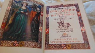 Circa 1925 Stories Of King Arthur And The Round Table By Beatrice Clay Illustrat