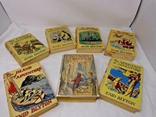 2 Enid Blyton 7 Books From The Adventure Series 1950 - 60 