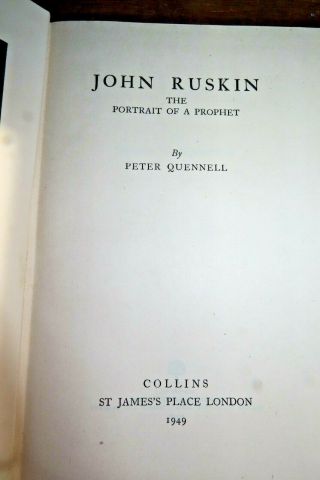 1949 JOHN RUSKIN PORTRAIT OF A PROPHET BY QUENNELL ART CRITIC ARTIST, 2