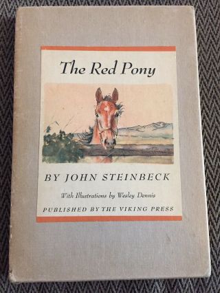 The Red Pony By John Steinbeck First Illustrated Edition In Slipcover 1945